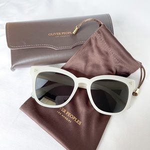 NEW Oliver Peoples sunglass OV5372SU in white/gold